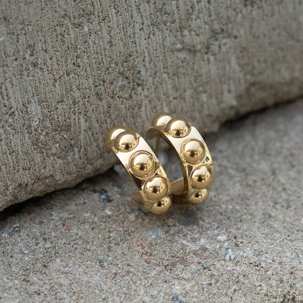By Jolima -  Fiona Dot Hoops Gold