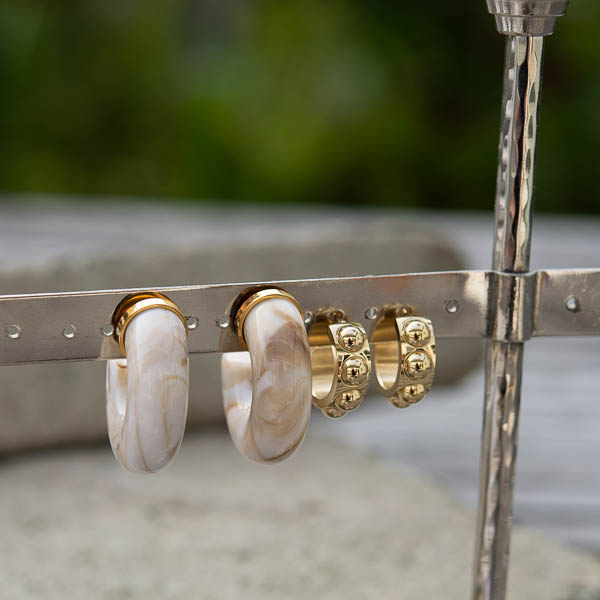 By Jolima -  Fiona Dot Hoops Gold - 4