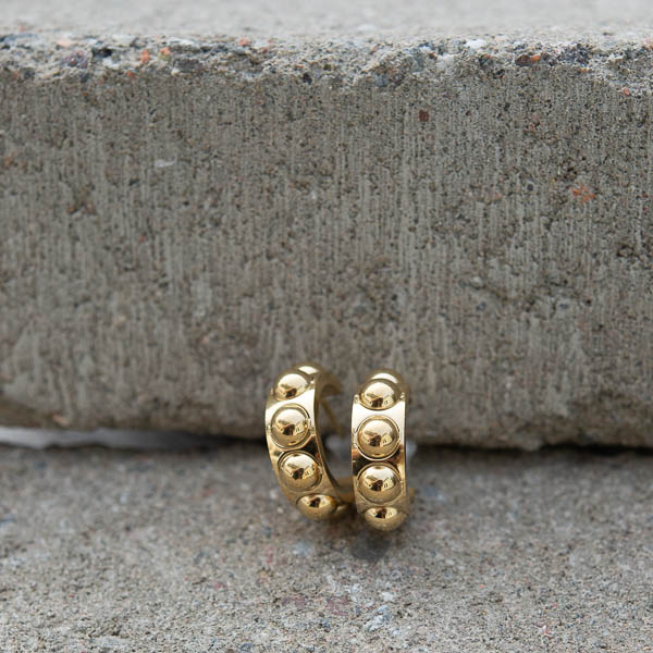 By Jolima -  Fiona Dot Hoops Gold - 3
