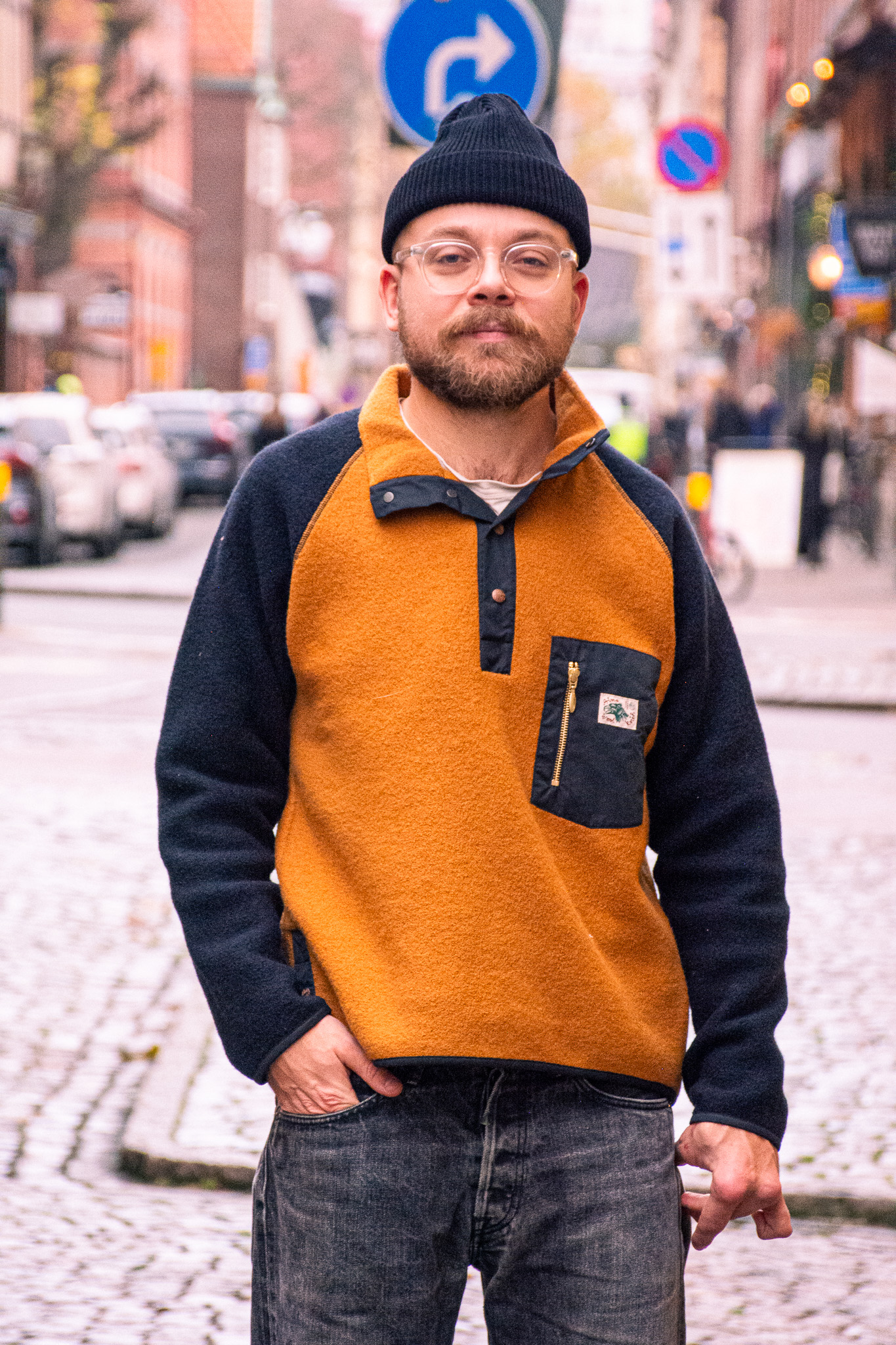 Indigofera - Elco Pullover Wool Charcoal/Beige