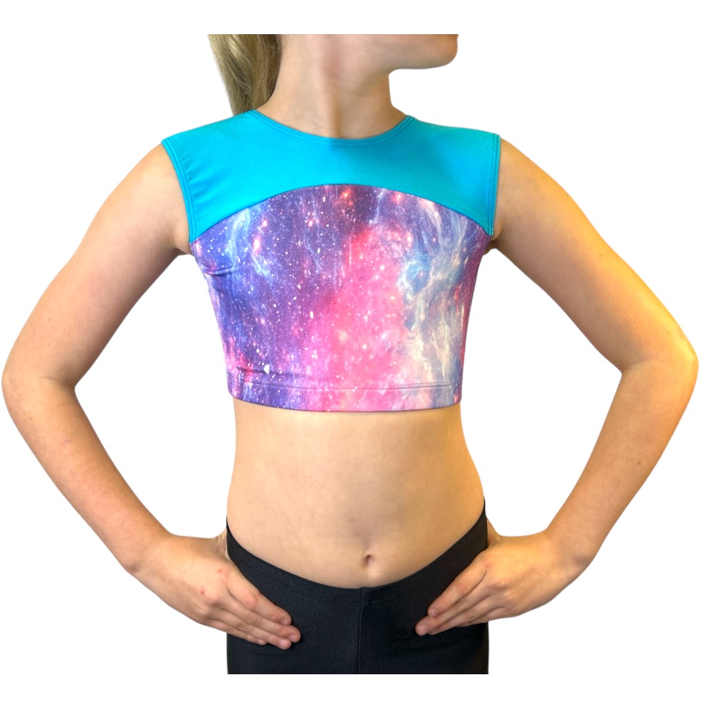 Showstore - Discotop Two-tone med Galaxymönster - 3