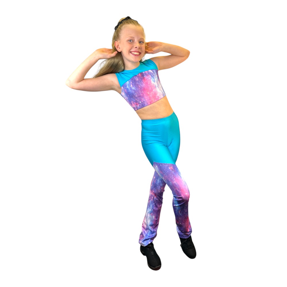 Showstore - Discotop Two-tone med Galaxymönster - 5