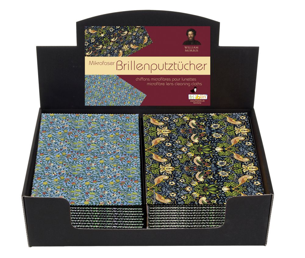 Putsdukar, William Morris, Bordsdisplay med 24 st.