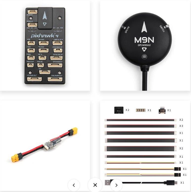 Pixhawk 4, PM02, M9N GPS, Plastic