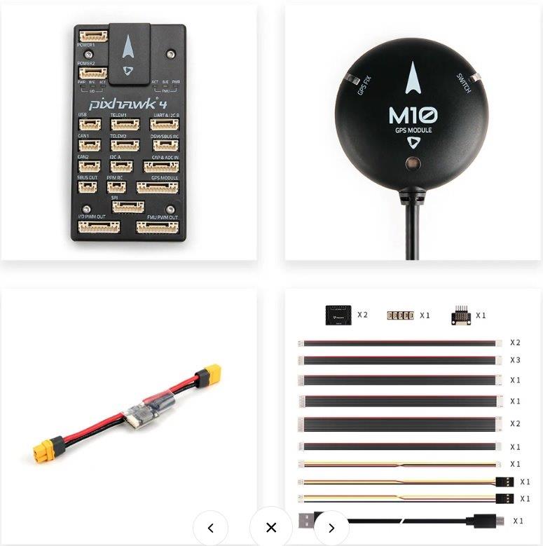 Pixhawk 4, PM02, M10 GPS, Plastic
