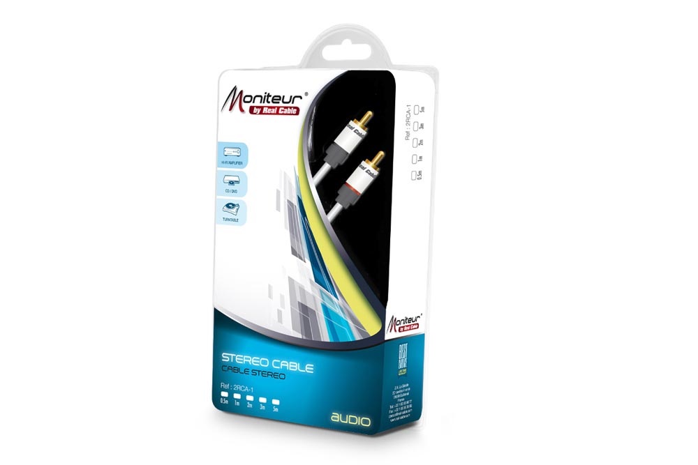Real Cable Moniteur 2RCA-1 - 2