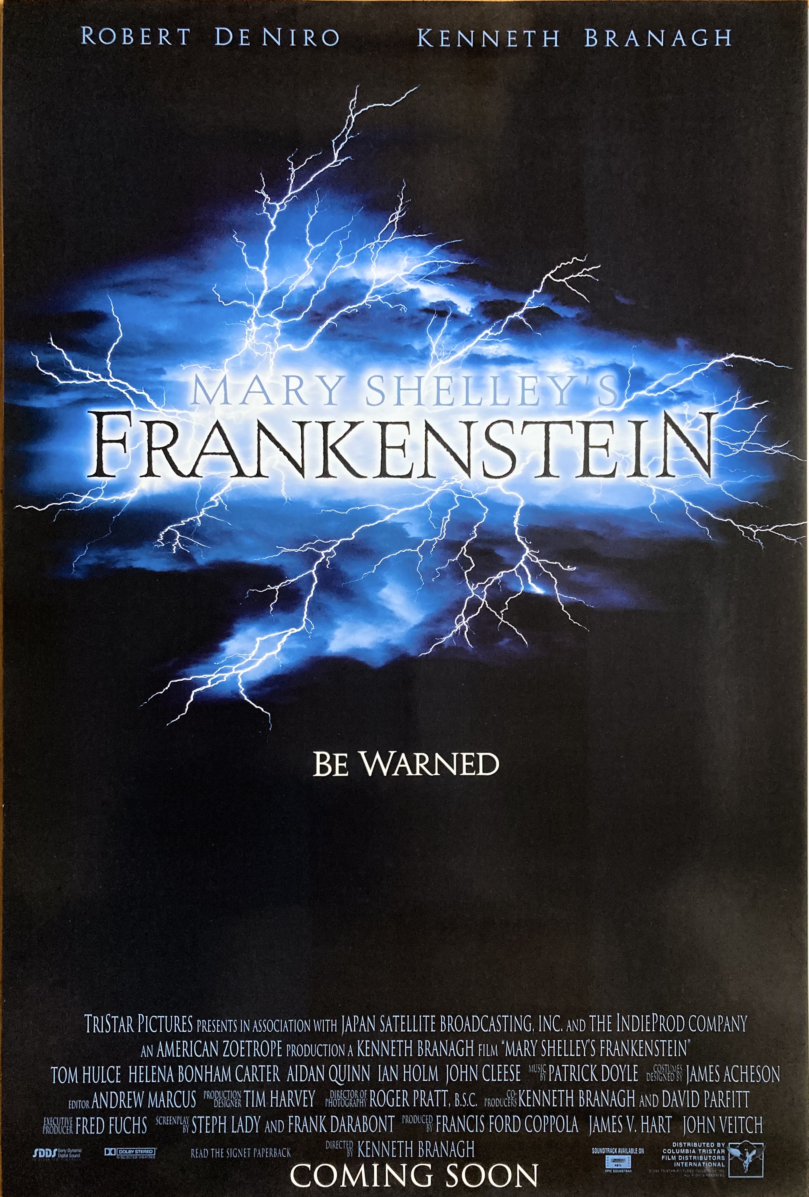 MARY SHELLEY'S FRANKENSTEIN (1994) Advance