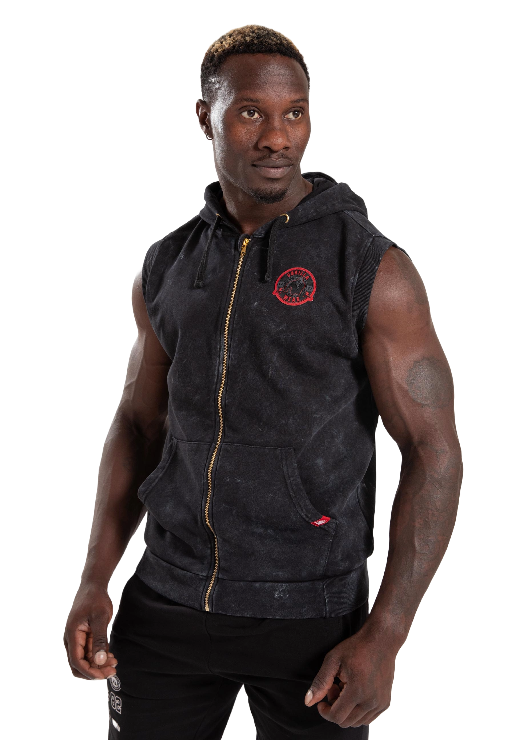 Silverdale Sleeveless Hoodie, black