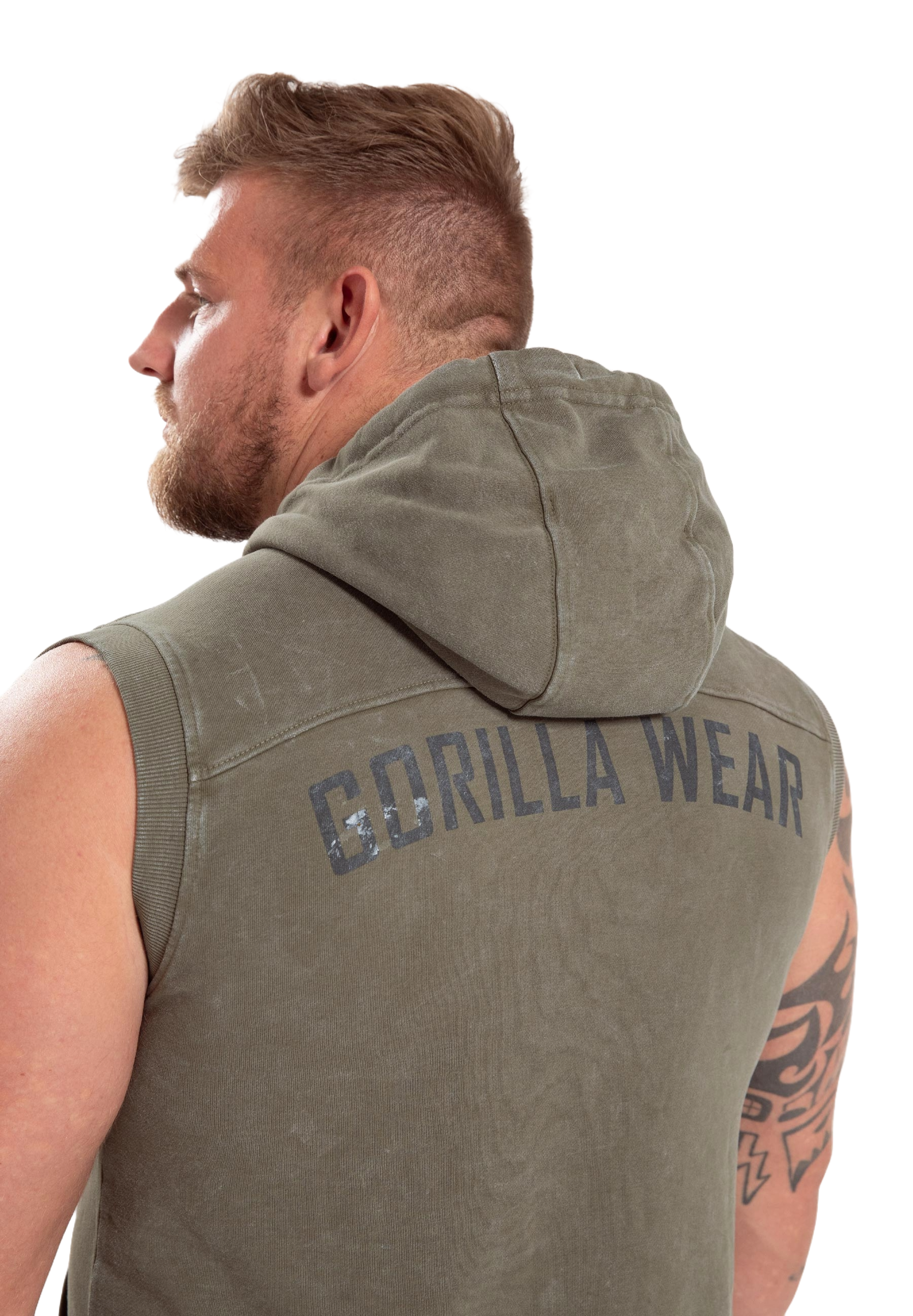 Silverdale Sleeveless Hoodie, army green - 9