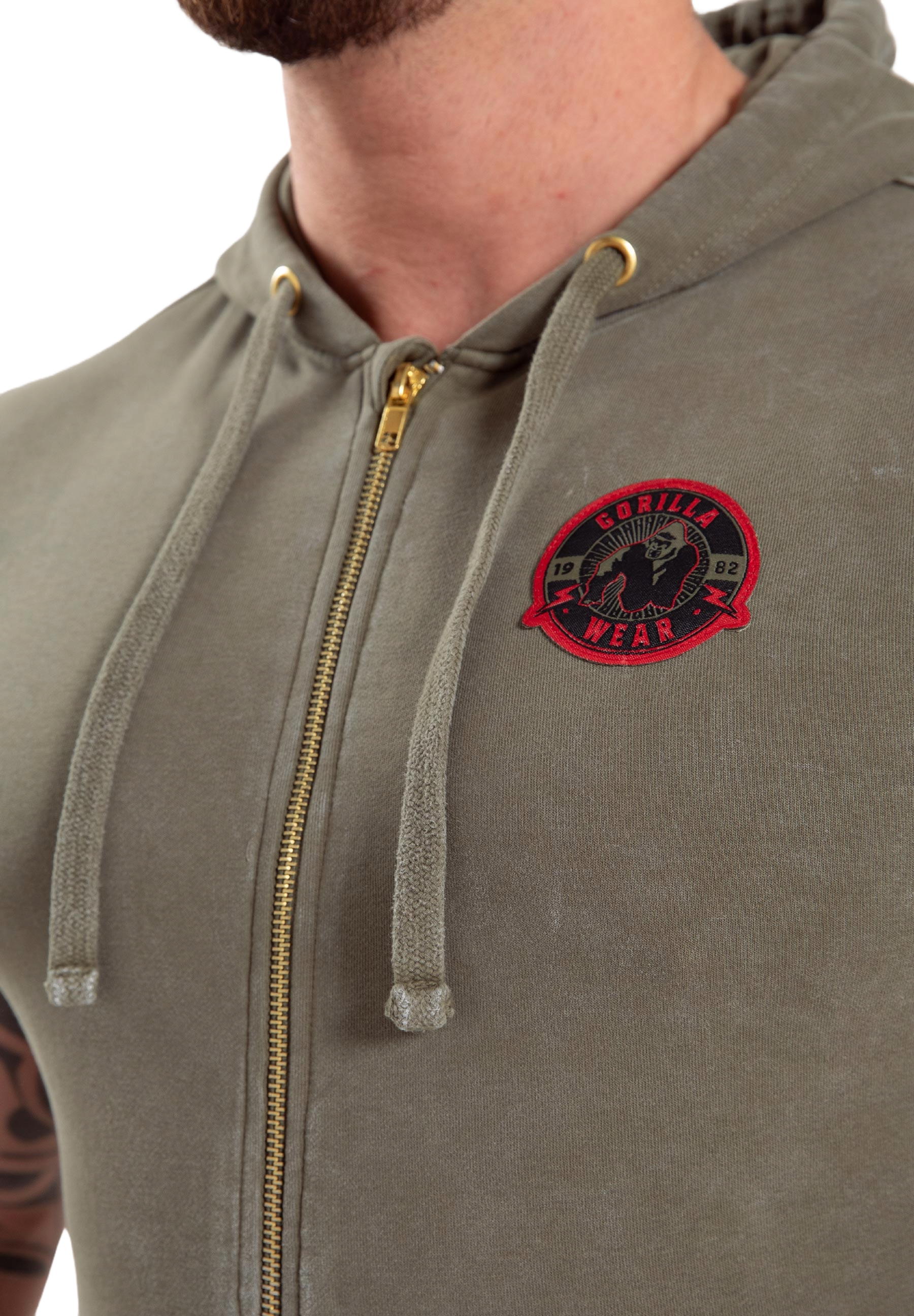 Silverdale Sleeveless Hoodie, army green - 8