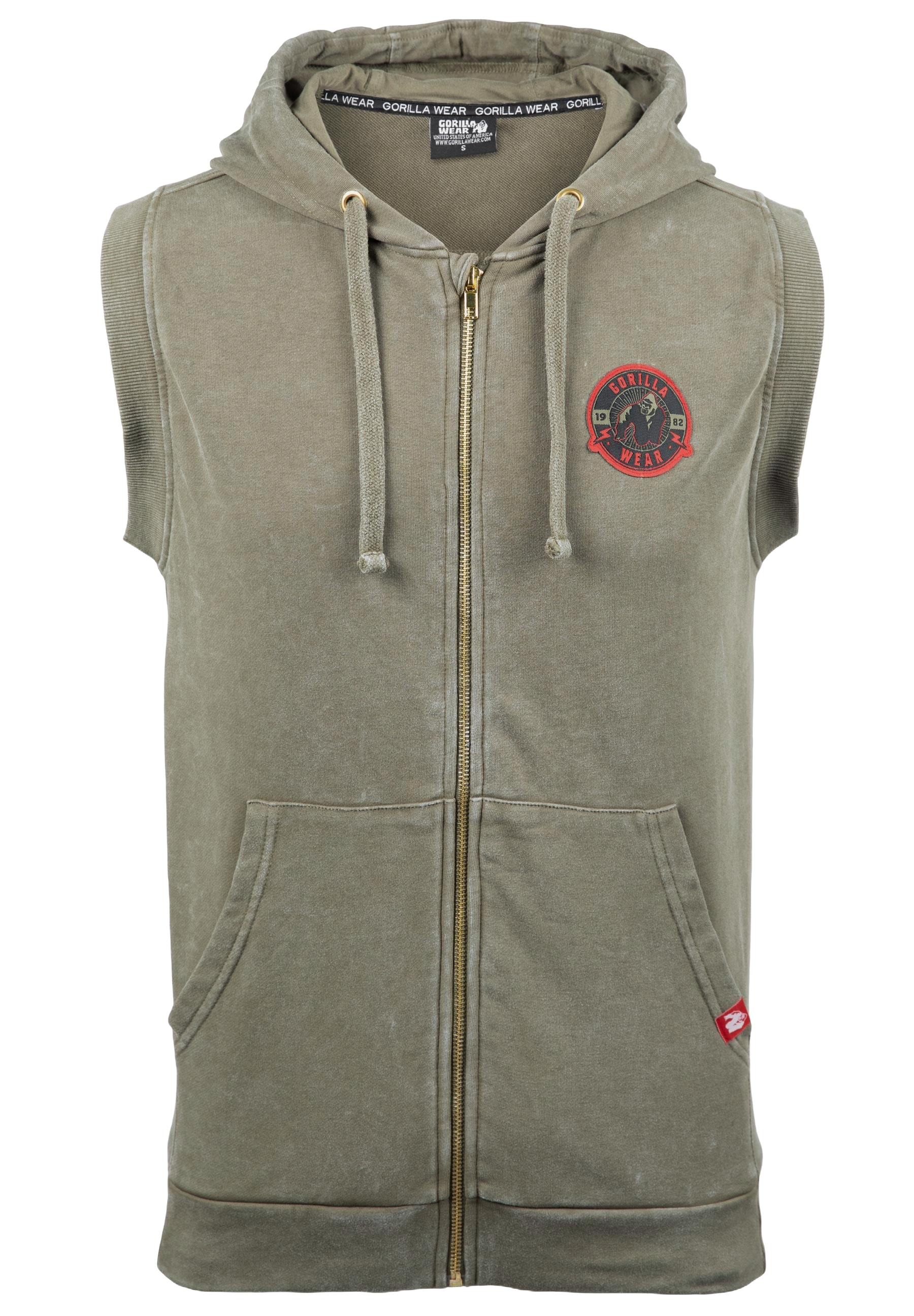 Silverdale Sleeveless Hoodie, army green - 5