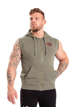 Silverdale Sleeveless Hoodie, army green