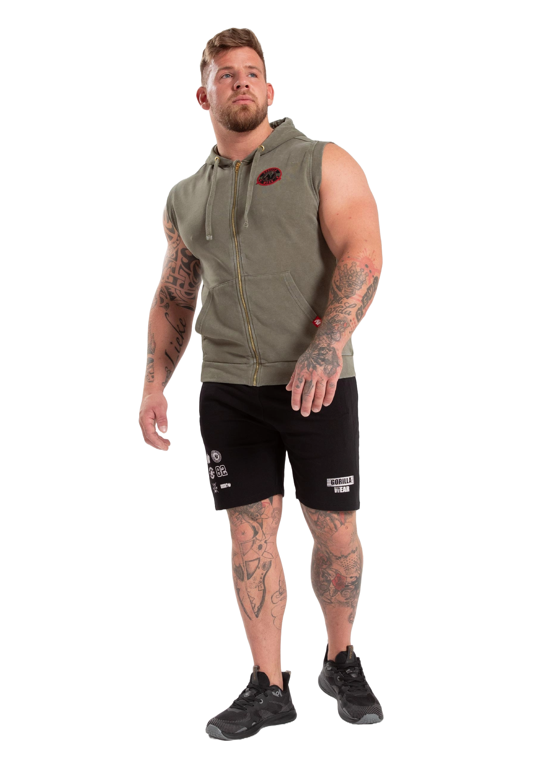 Silverdale Sleeveless Hoodie, army green - 4