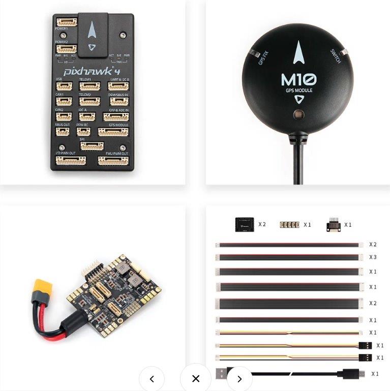 Pixhawk 4, PM07, M10 GPS, Plastic