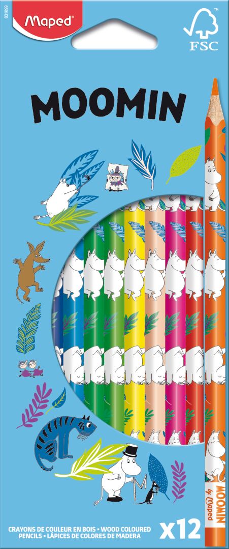 Moomin Colored Pencils 12-Pack - Maped x Moomin