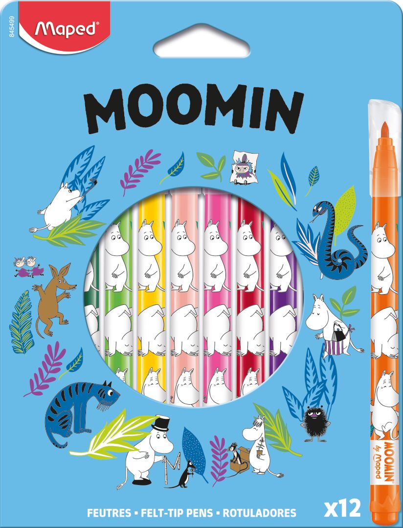 Mumin Fiberpennset 12-Pack - Maped x Momin