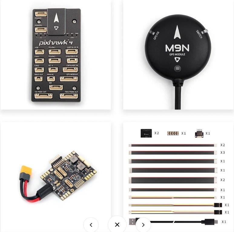 Pixhawk 4, PM07, M9N GPS, Aluminum