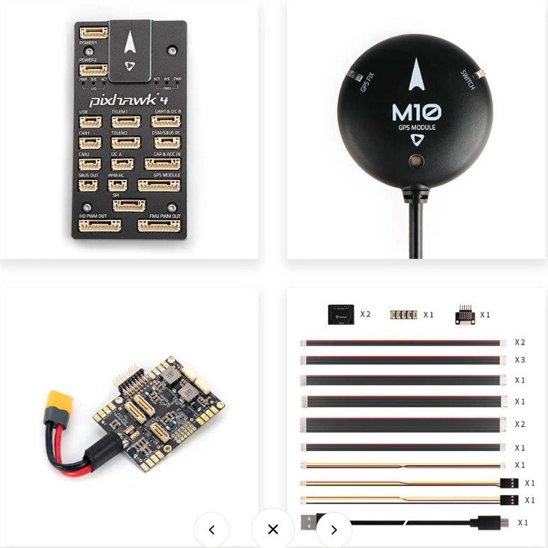 Pixhawk 4, PM07, M10 GPS, Aluminum