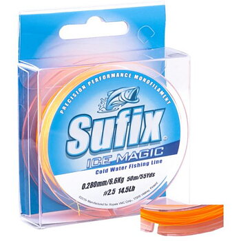 Sufix Ice Magic monofilament-lina neon yellow/orange 