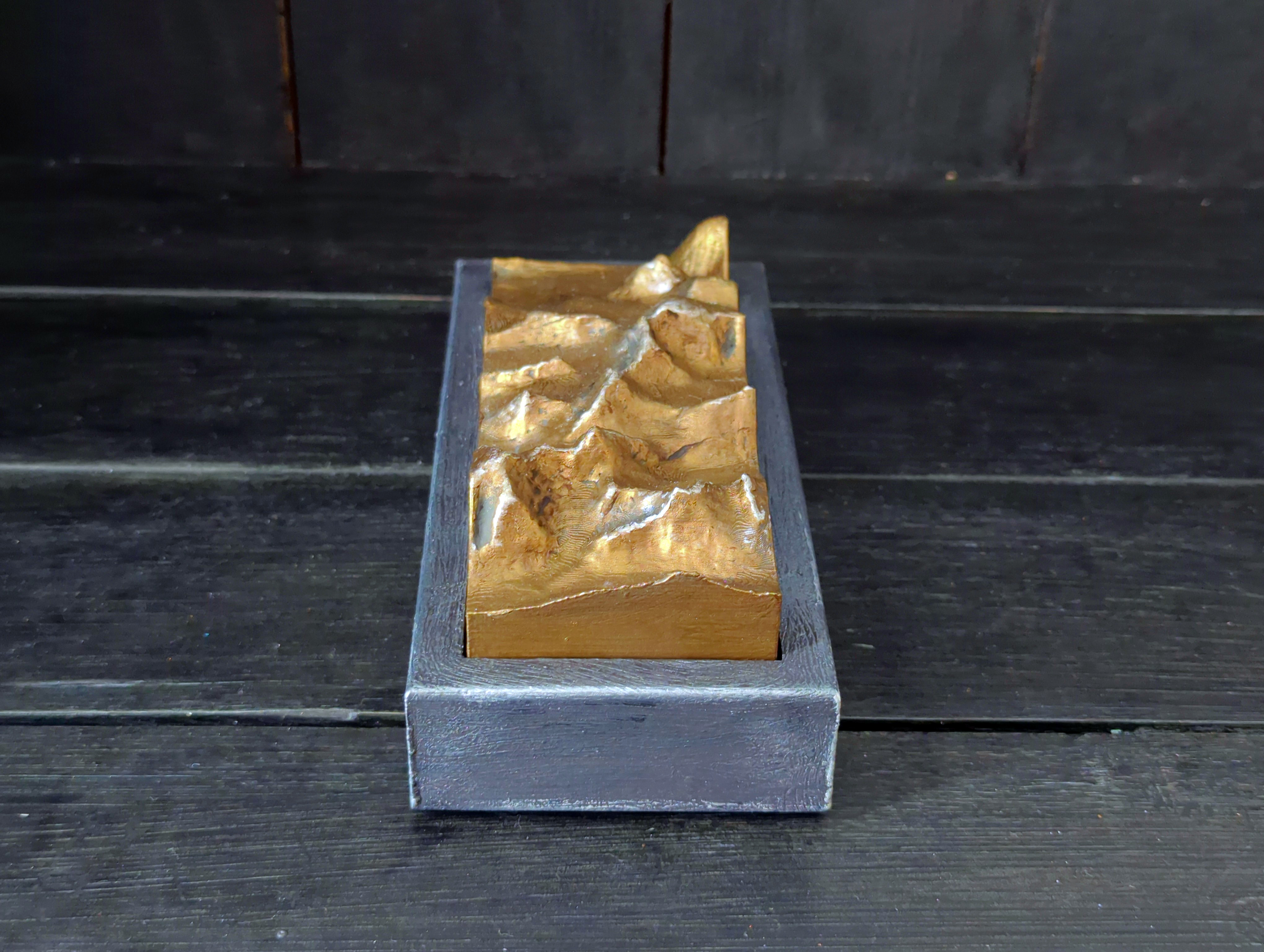 Handmålad 3D modell av Kebnekaise - 5