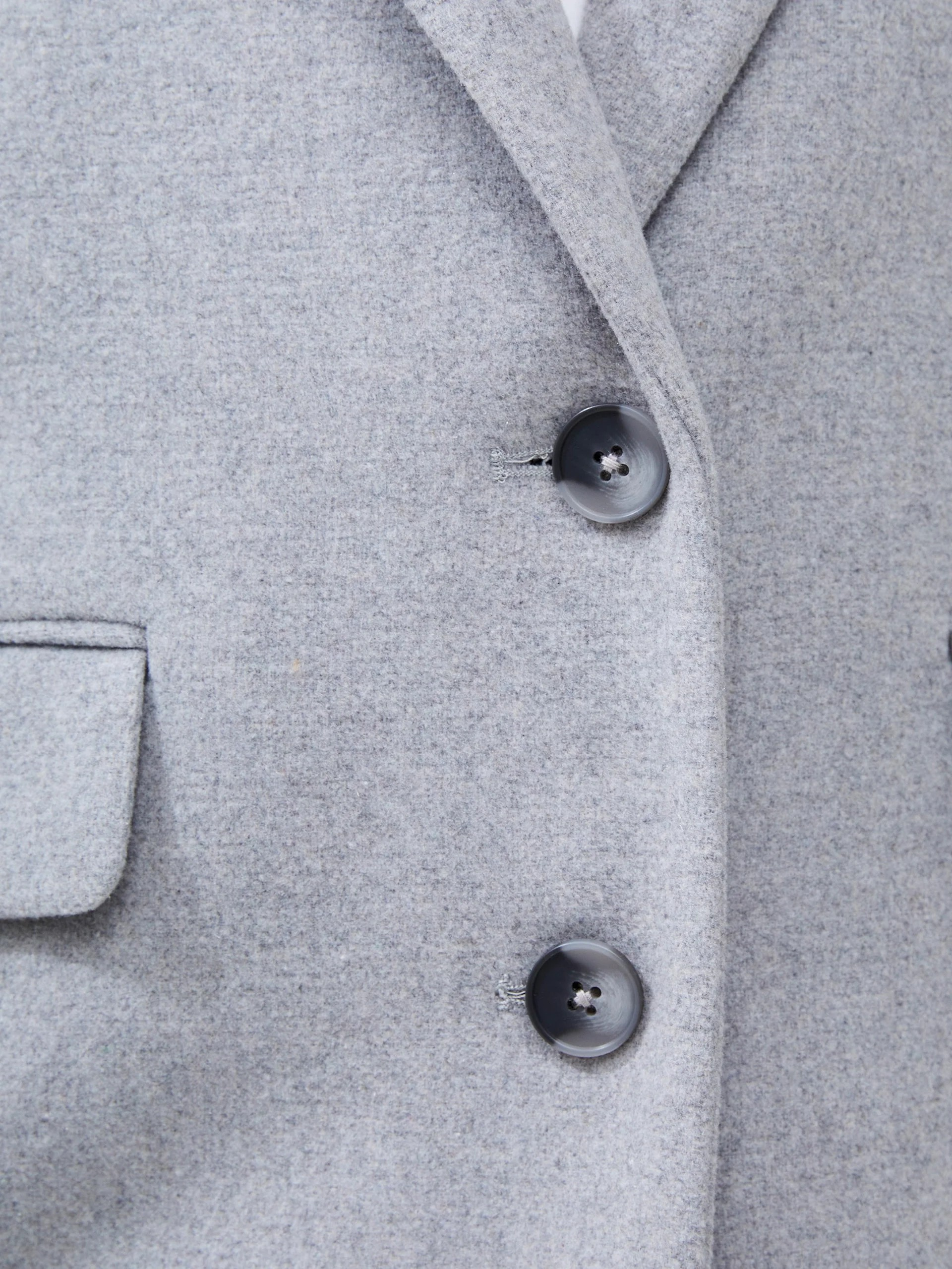 Fawn Felt Single Breasted Coat - French Connection - 5