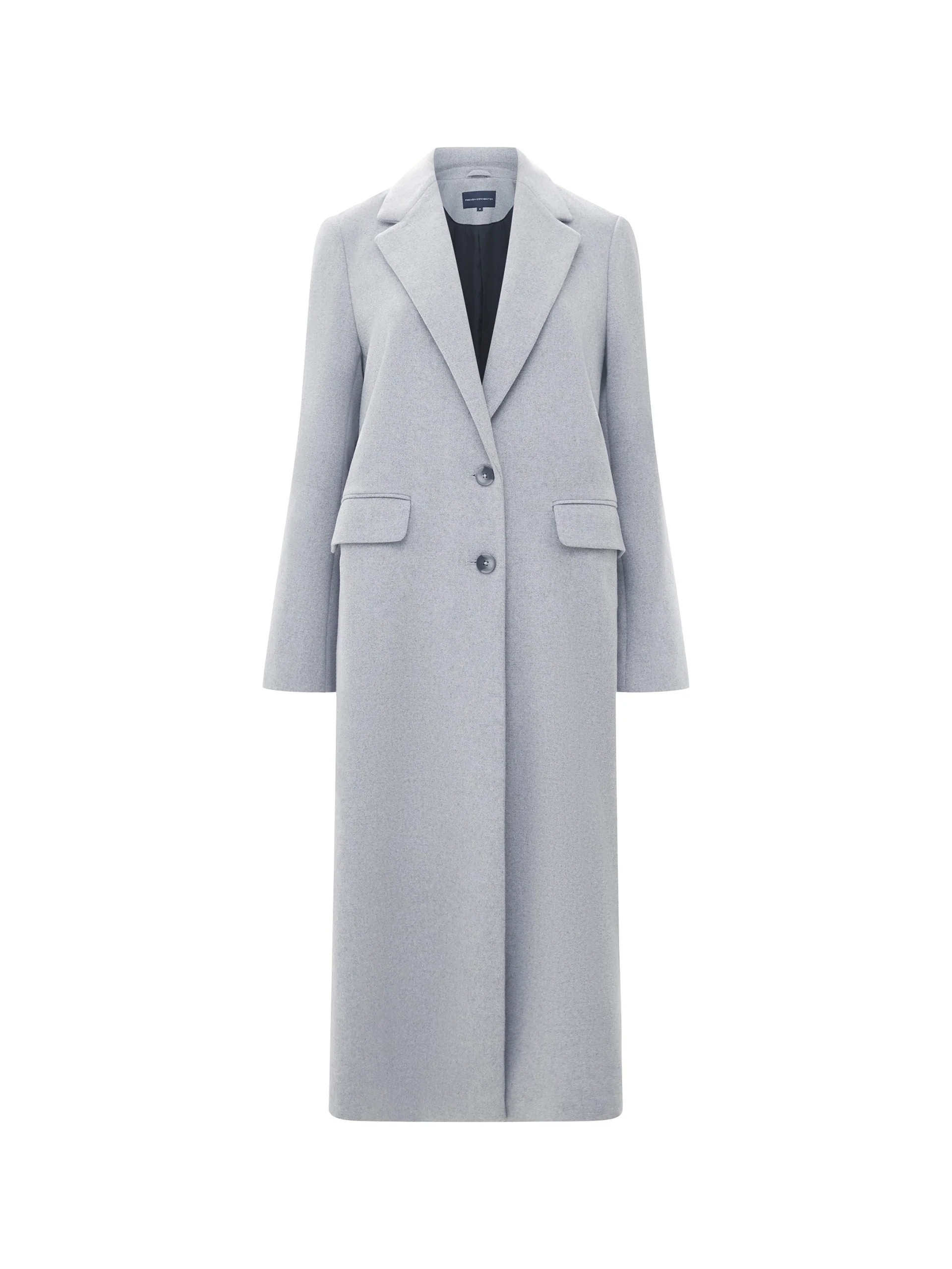 Fawn Felt Single Breasted Coat - French Connection - 4