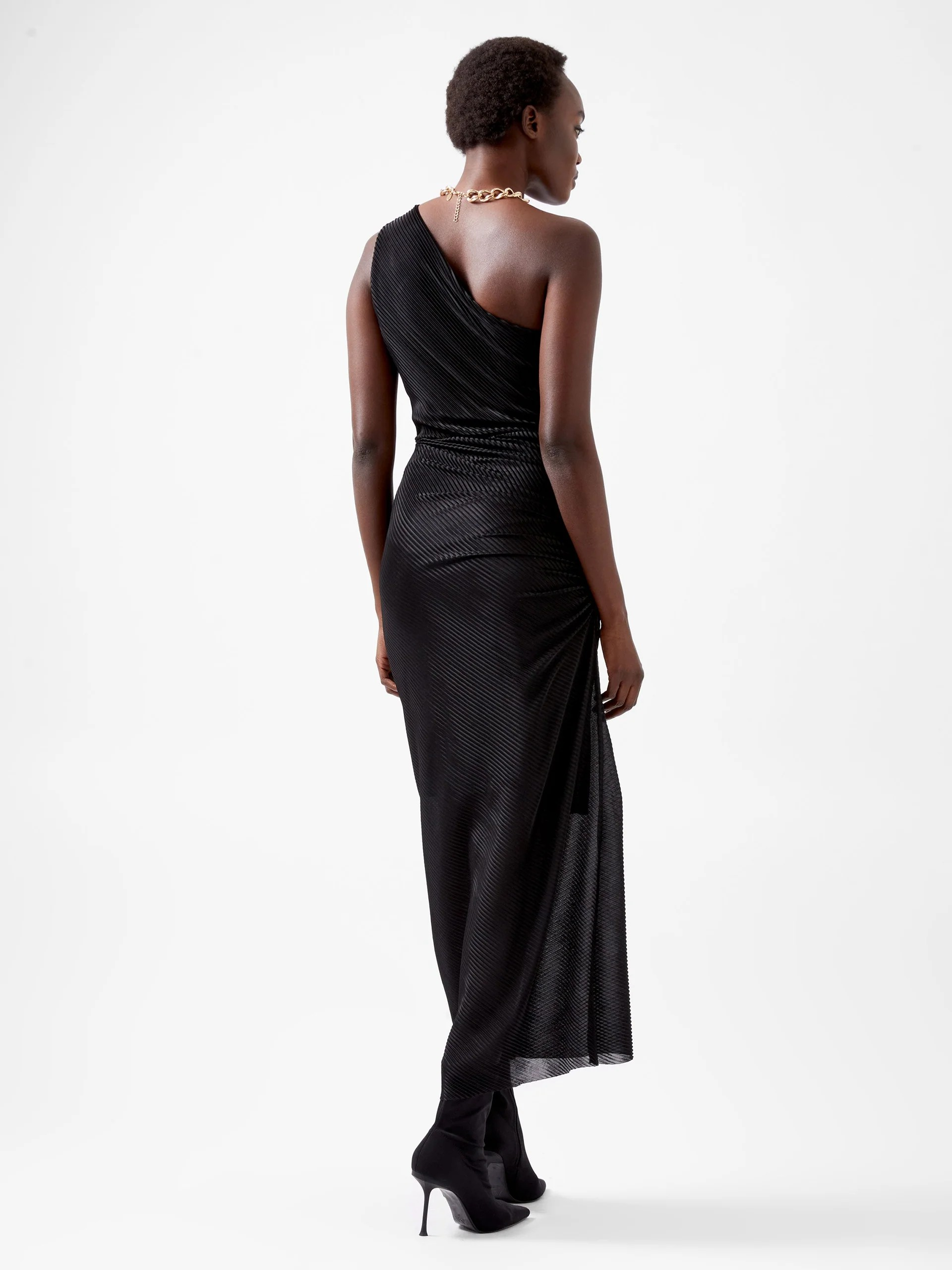 Talitha Plisse One Shoulder Maxi Dress - French Connection - 3