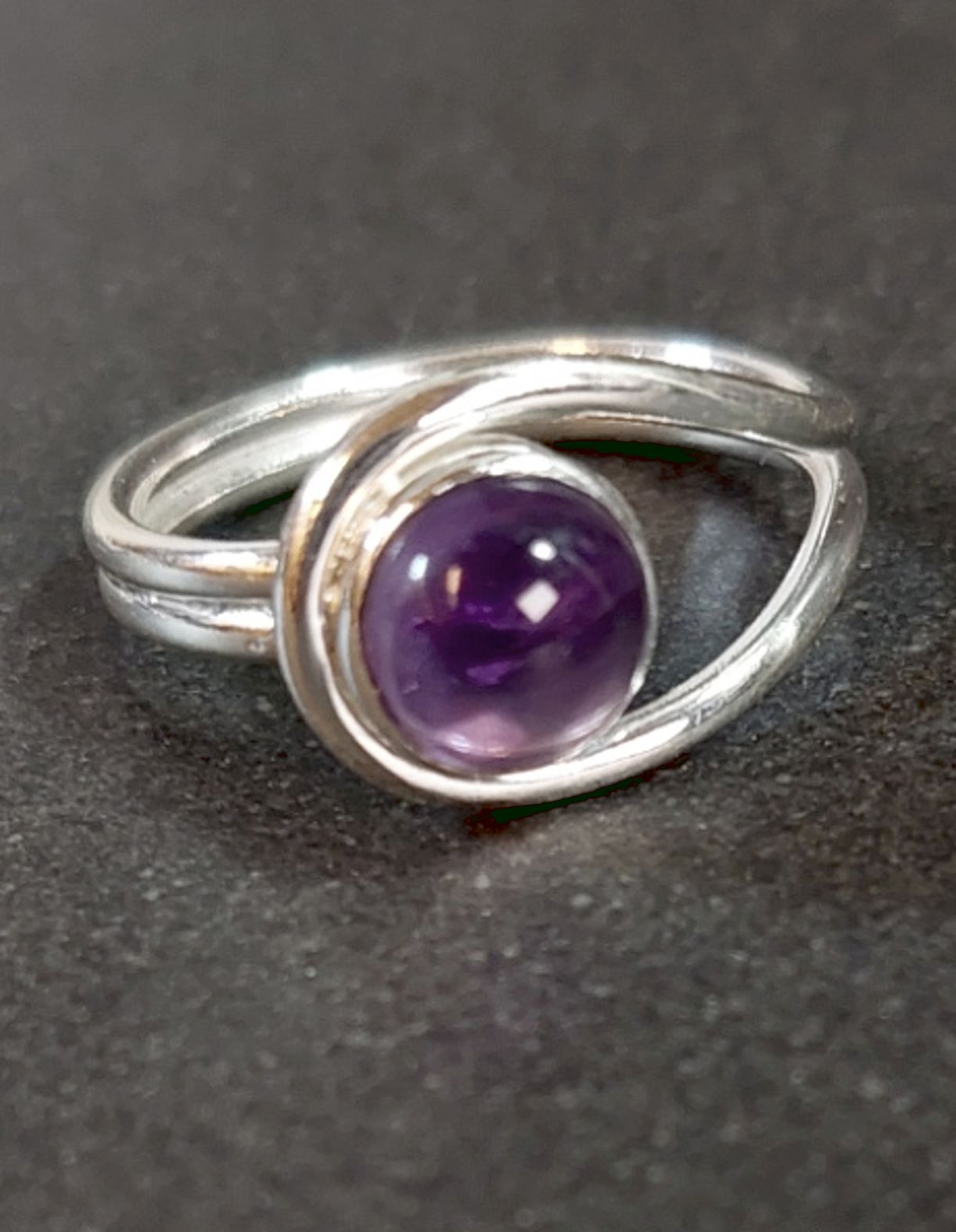 Ställbara Silverringar med Cabochon - 2