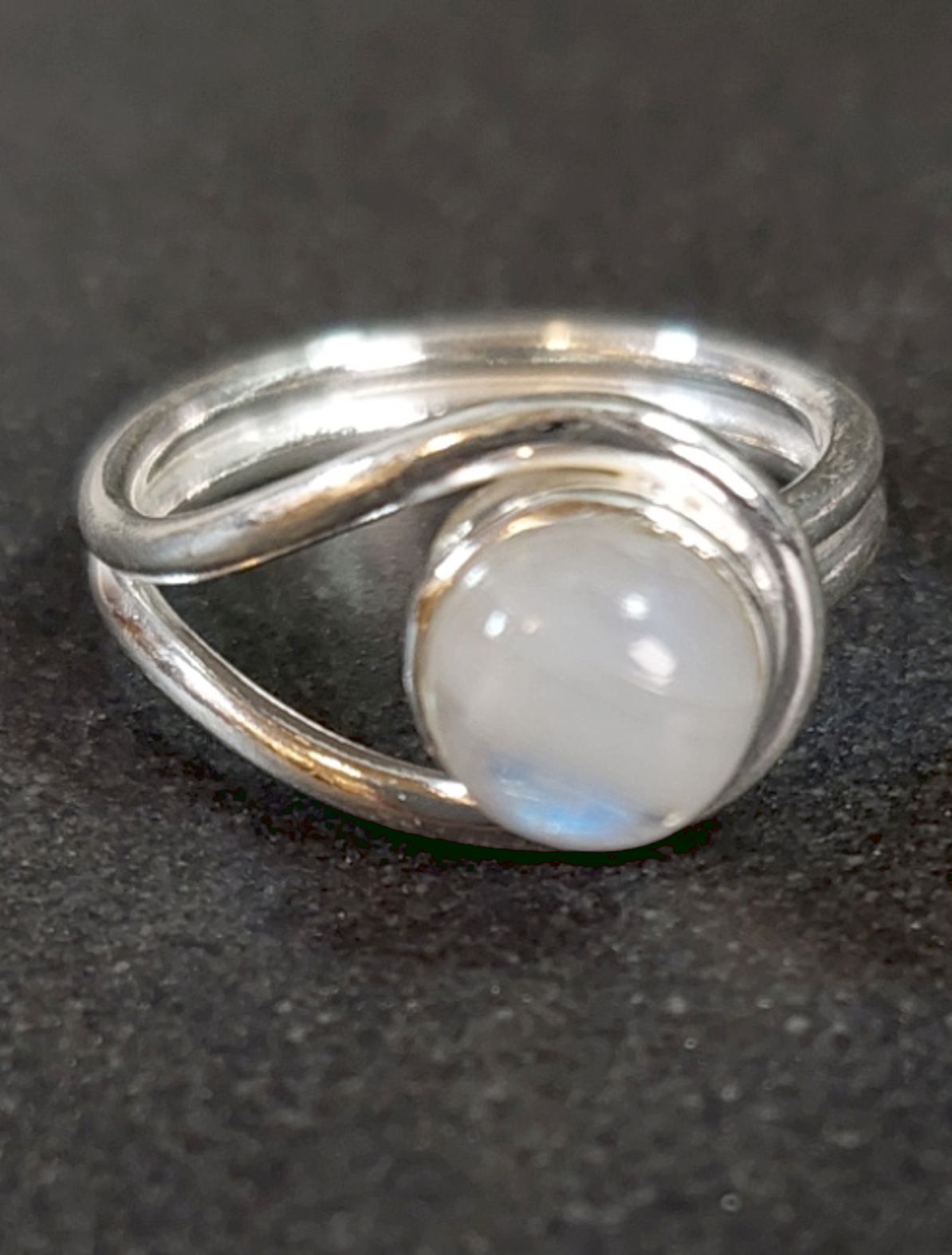 Ställbara Silverringar med Cabochon - 7