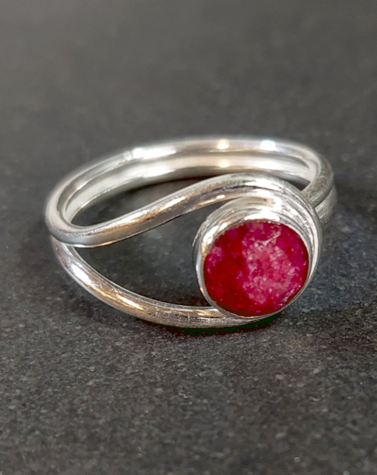 Ställbara Silverringar med Cabochon - 8