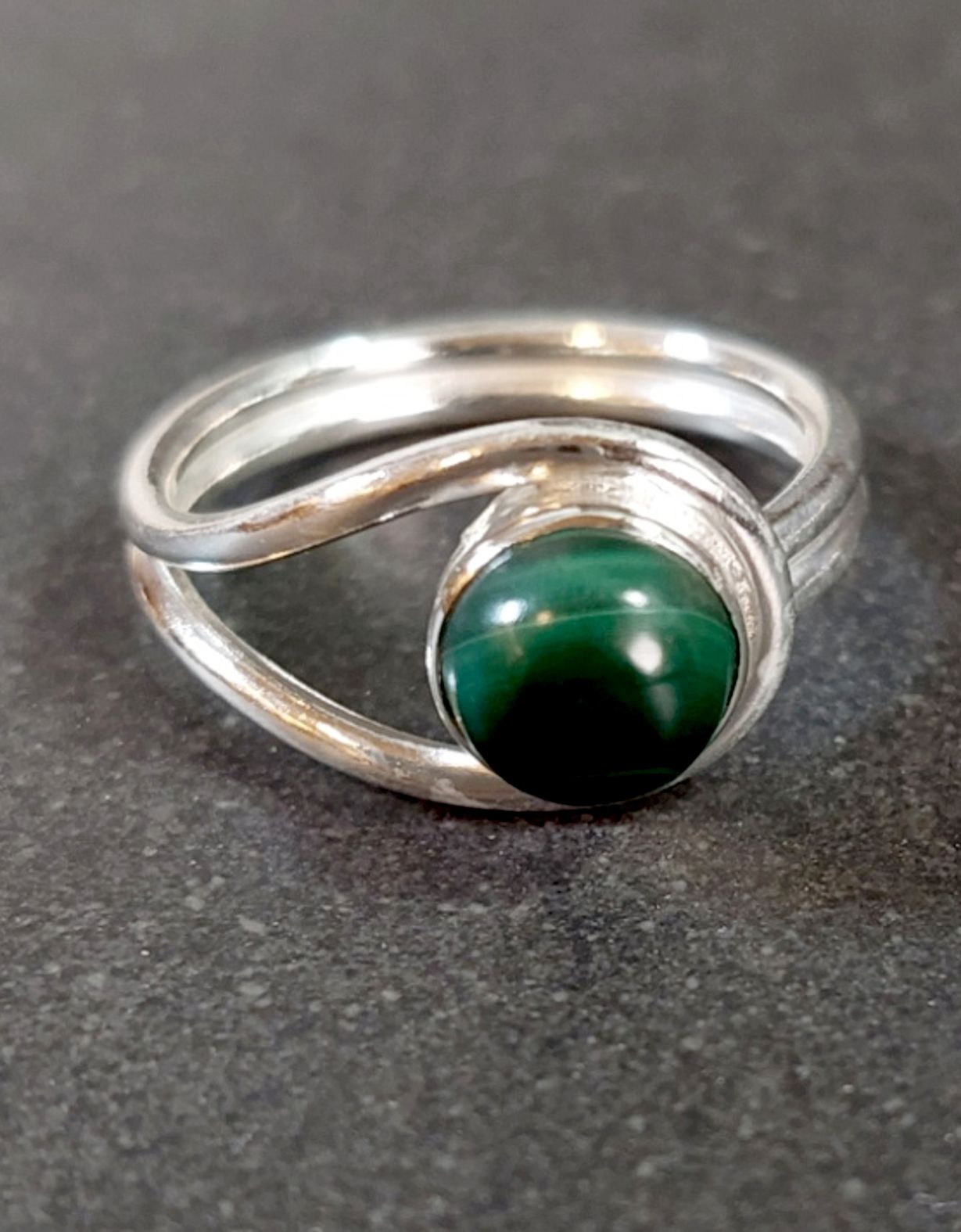 Ställbara Silverringar med Cabochon - 6