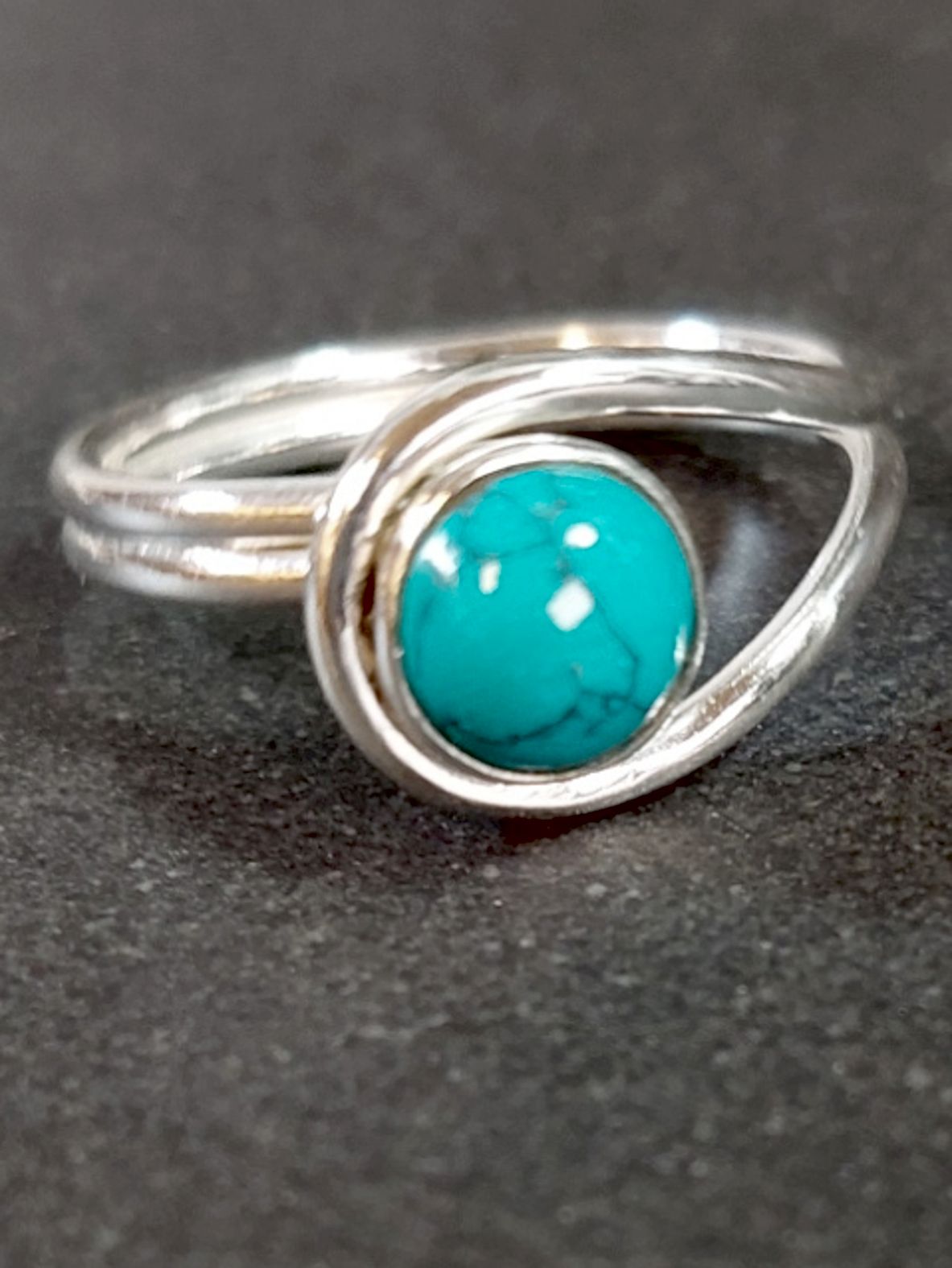 Ställbara Silverringar med Cabochon - 10
