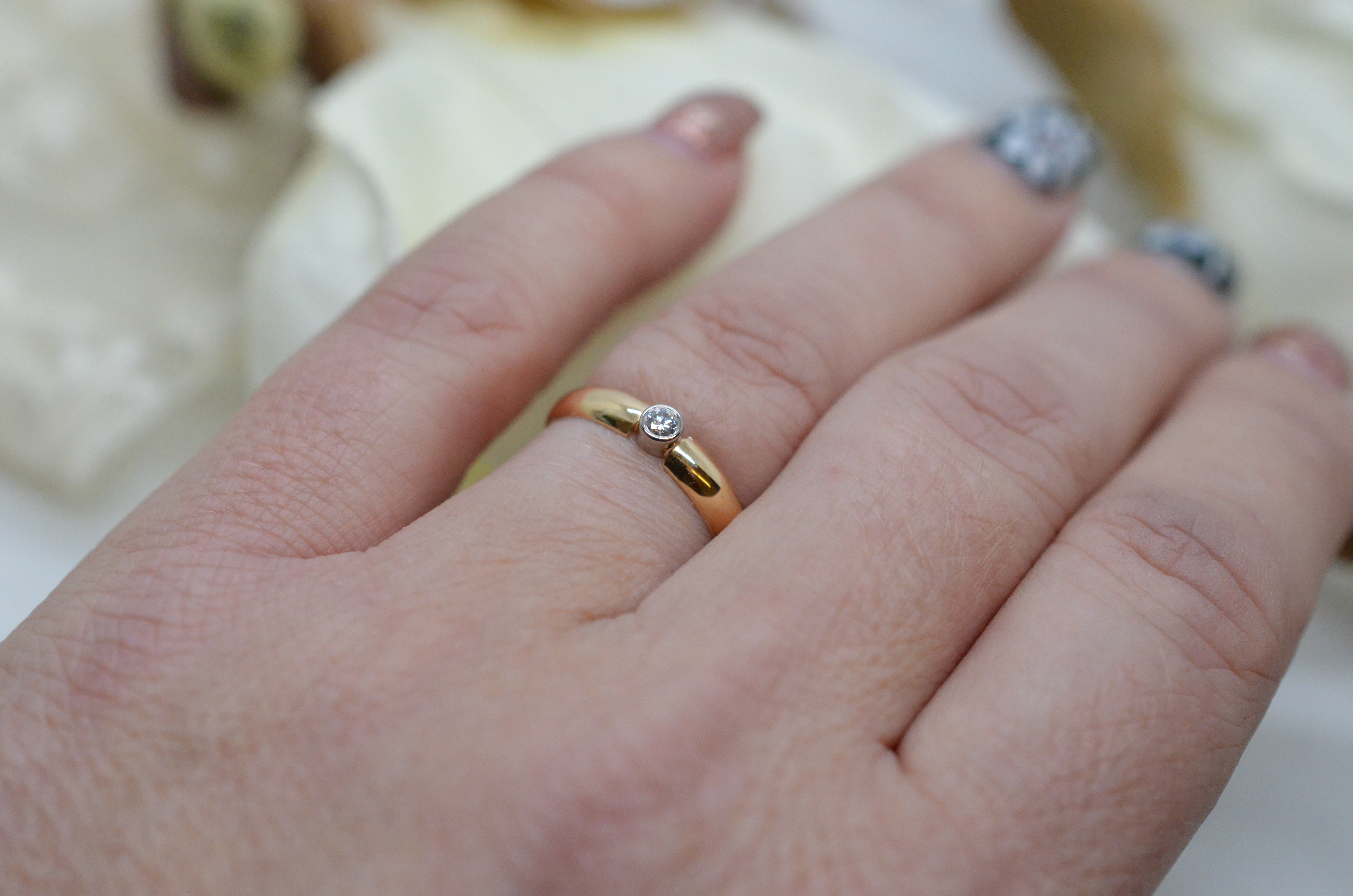 Second Hand 18k solitär diamantring 0,05 ct - 6