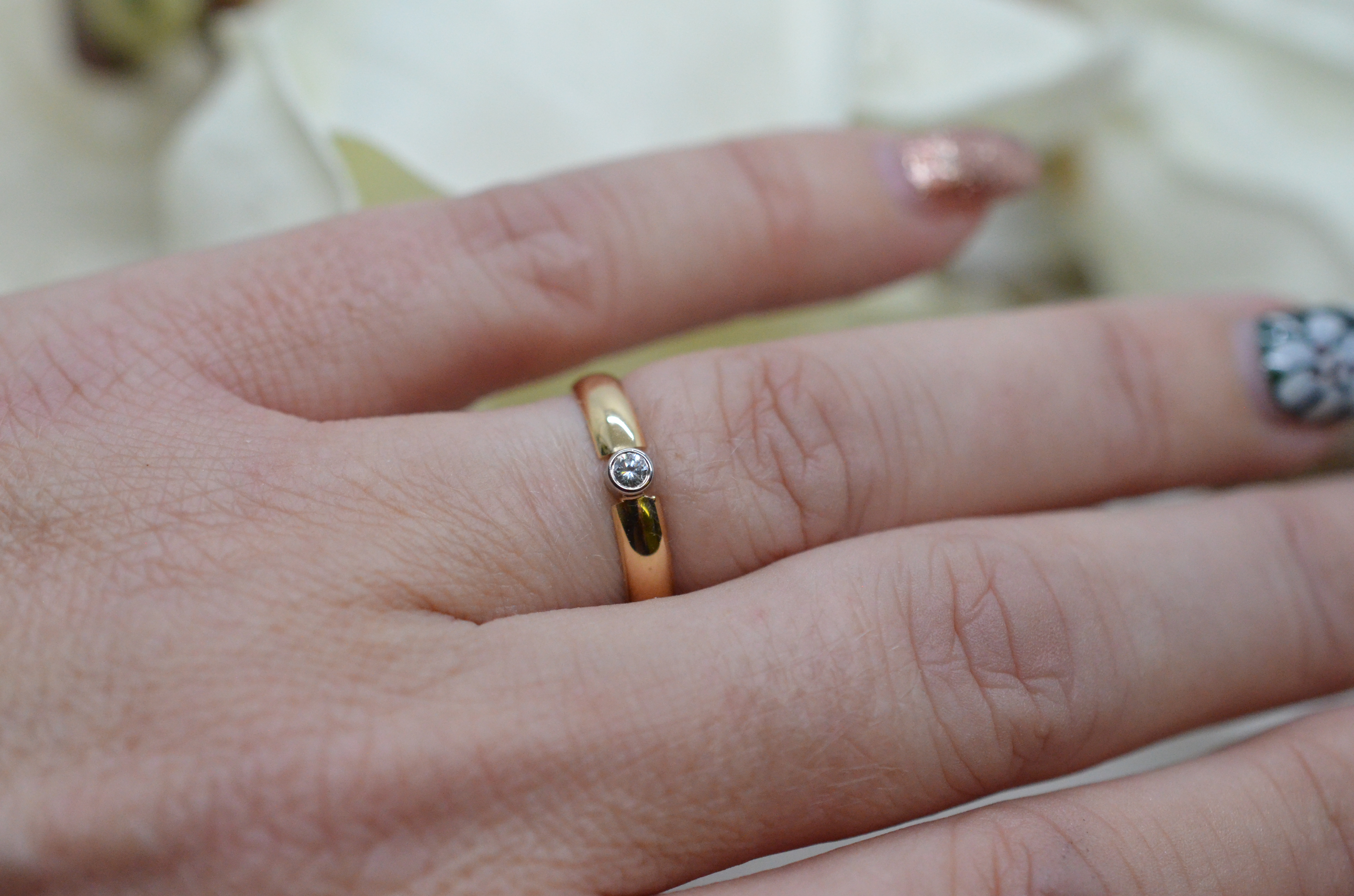 Second Hand 18k solitär diamantring 0,05 ct - 5