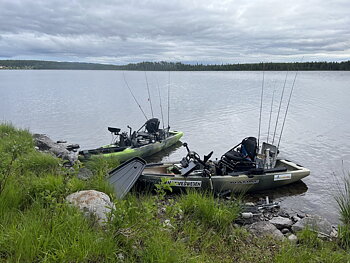 Uthyrning av fiskekajak med trampor - 1 Dygn (24 timmar)