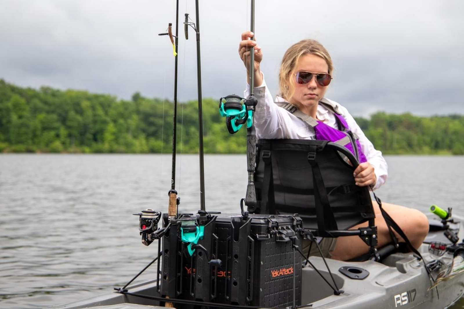 Yakattack BlackPak Pro, 13 x 13 x 13, Black, Includes lid and 3 rod holders - 5