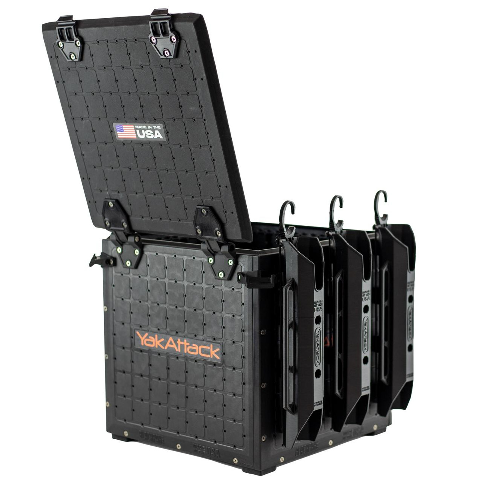 Yakattack BlackPak Pro, 13 x 13 x 13, Black, Includes lid and 3 rod holders - 14
