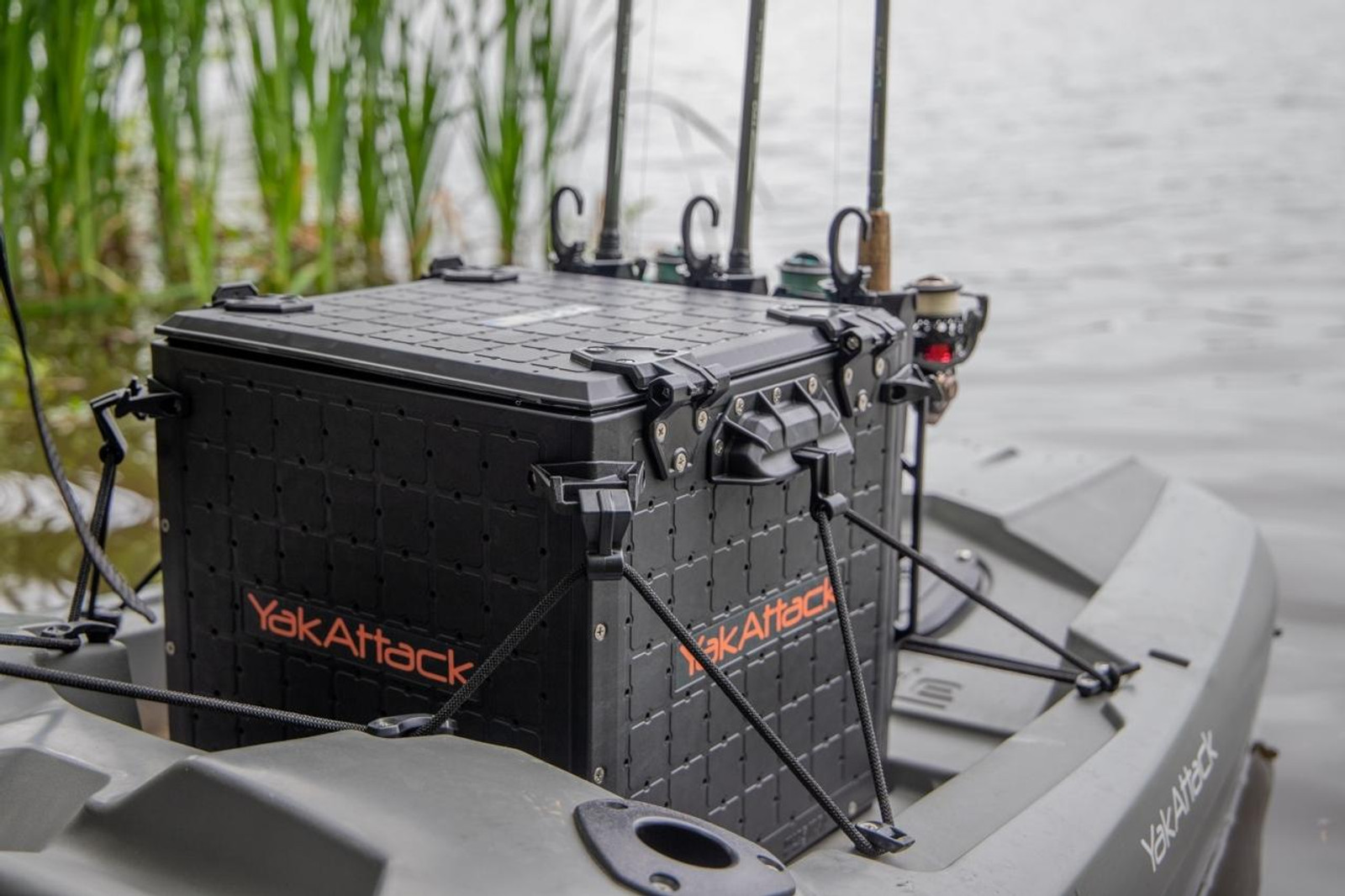 Yakattack BlackPak Pro, 13 x 13 x 13, Black, Includes lid and 3 rod holders - 6