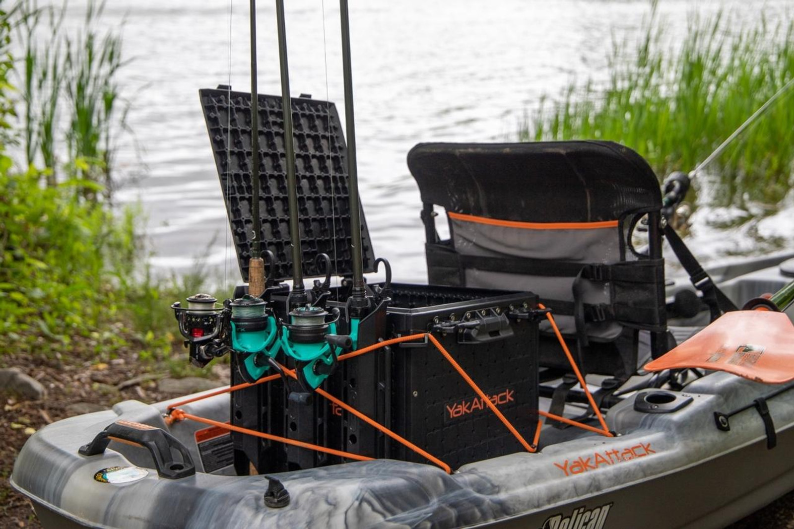 Yakattack BlackPak Pro, 13 x 13 x 13, Black, Includes lid and 3 rod holders - 8
