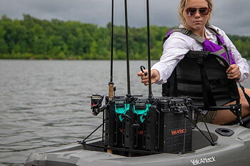 Yakattack BlackPak Pro, 13 x 13 x 13, Black, Includes lid and 3 rod holders