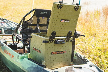 Yakattack BlackPak Pro, 13 x 13 x 13, Green, Includes lid and 3 rod holders