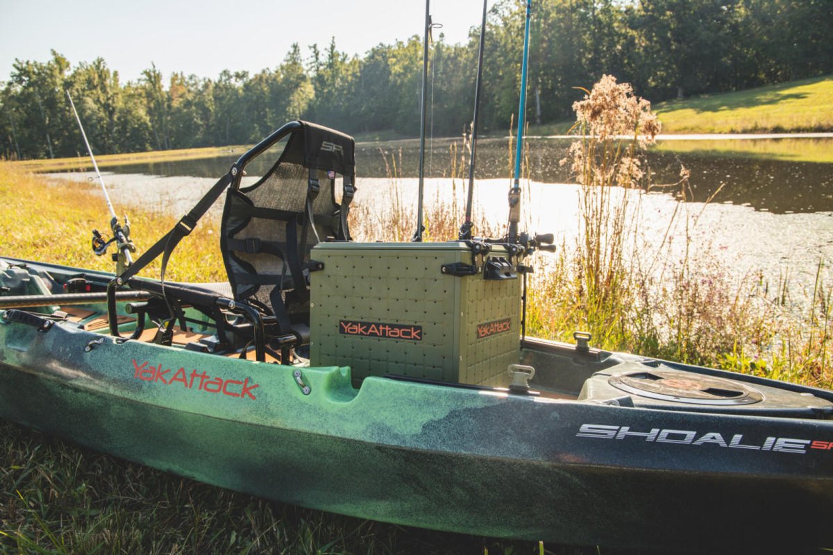 Yakattack BlackPak Pro, 13 x 13 x 13, Green, Includes lid and 3 rod holders - 5