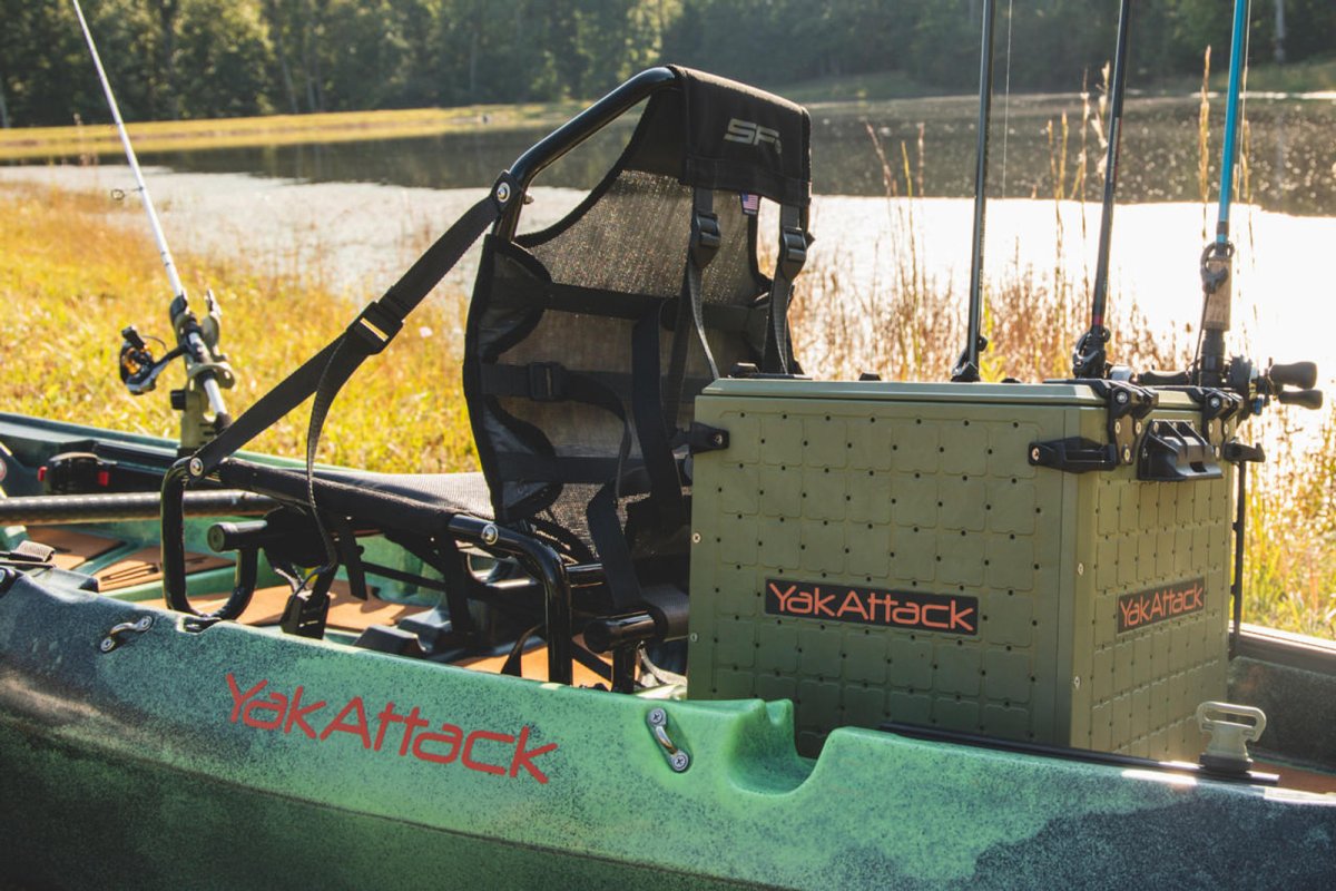 Yakattack BlackPak Pro, 13 x 13 x 13, Green, Includes lid and 3 rod holders - 4