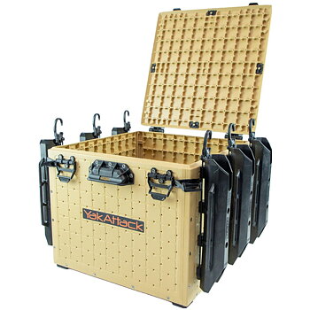 Yakattack BlackPak Pro, 16x16x13, DesertSand, Includes lid and 6 rod holders