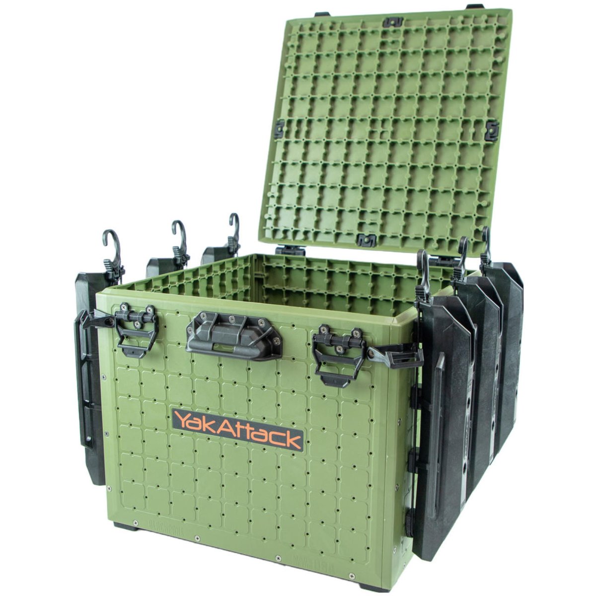 Yakattack BlackPak Pro, 16 x 16 x 13, Green, Includes lid and 6 rod holders - 4