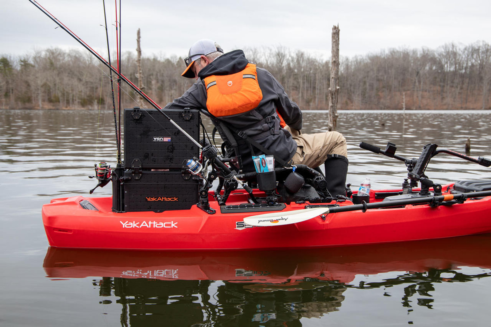 Yakattack BlackPak Pro, 13 x 16 x 13, Black, Includes lid and 4 rod holders - 9
