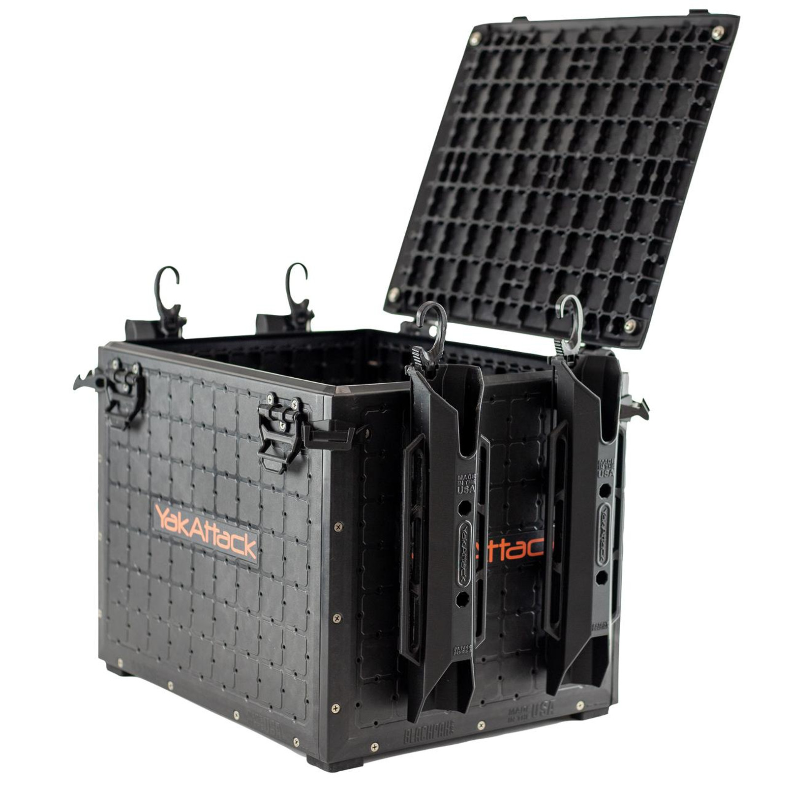 Yakattack BlackPak Pro, 13 x 16 x 13, Black, Includes lid and 4 rod holders - 8
