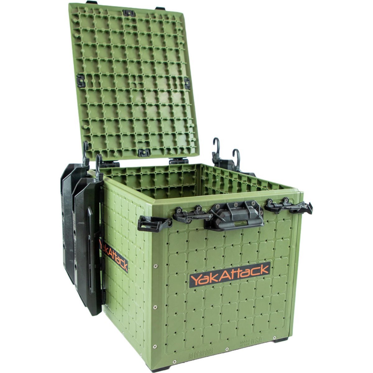 Yakattack BlackPak Pro, 13 x 16 x 13, Green, Includes lid and 4 rod holders - 4