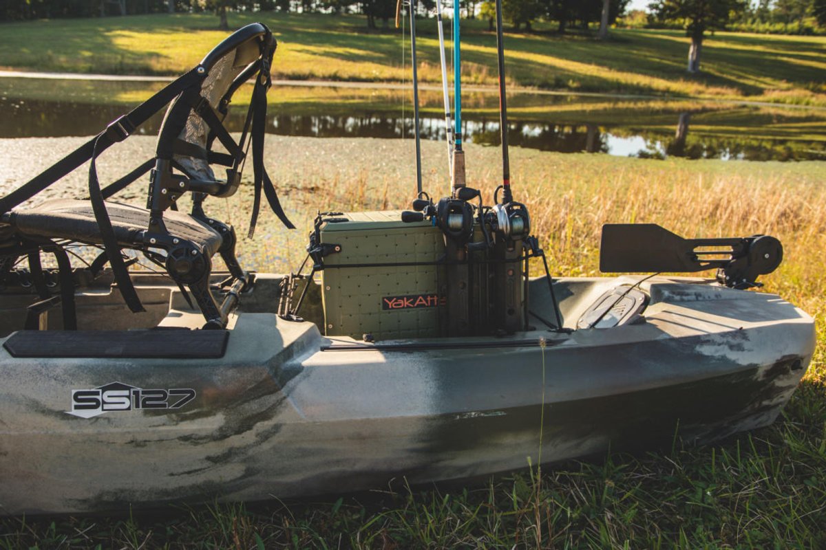 Yakattack BlackPak Pro, 13 x 16 x 13, Green, Includes lid and 4 rod holders - 5
