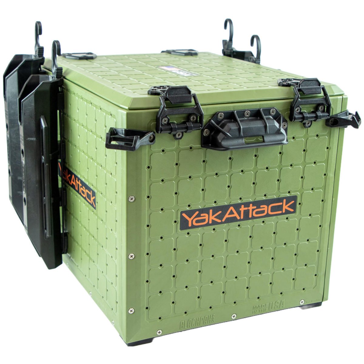 Yakattack BlackPak Pro, 13 x 16 x 13, Green, Includes lid and 4 rod holders - 8